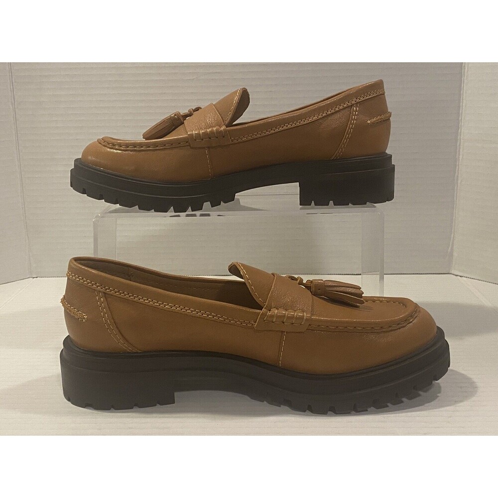 Madewell Bradley Tassel Lugsole Loafers Women’s Size 7M Brown Leather - NWOB - Picture 3 of 8